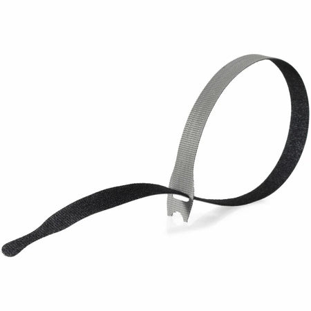 VELCRO® ONE-WRAP Thin Ties: 15in x 1/2in Gray & Black Cable Ties 30-Pack - Computer / Laptop Accessories