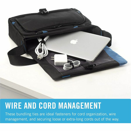 VELCRO&reg; ONE-WRAP Thin Ties 8in x 1/2in Ties Gray & Black 50 ct - Alternate-Image11