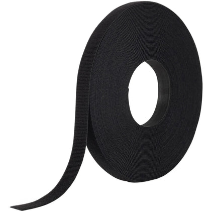 VELCRO® ONE-WRAP Tie Bulk Roll - Black - 75 ft Length - Hook & Loop