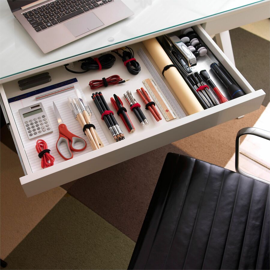 VELCRO&reg; ONE-WRAP Ties 8in x 1/4in Ties Black 25 ct - Alternate-Image10