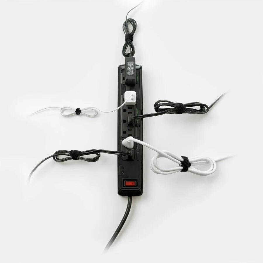 VELCRO® ONE-WRAP Ties: 8in x 1/4in Black Ties - 25 Pack - Audio/Video Cables & Accessories