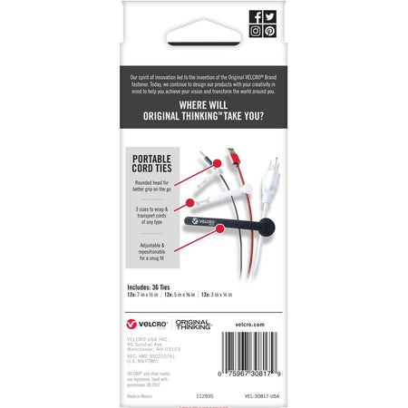 VELCRO&reg; Portable Cord Ties - Alternate-Image2