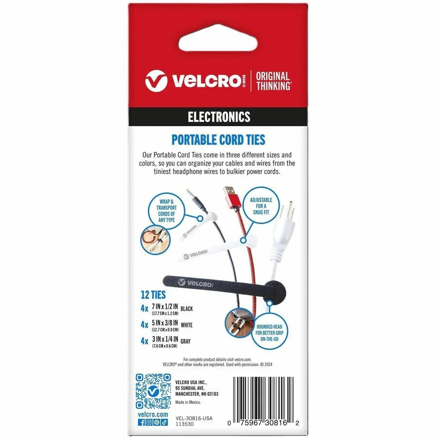 VELCRO® Portable Cord Ties: Multi Cable Tie Pack - Audio/Video Cables & Accessories