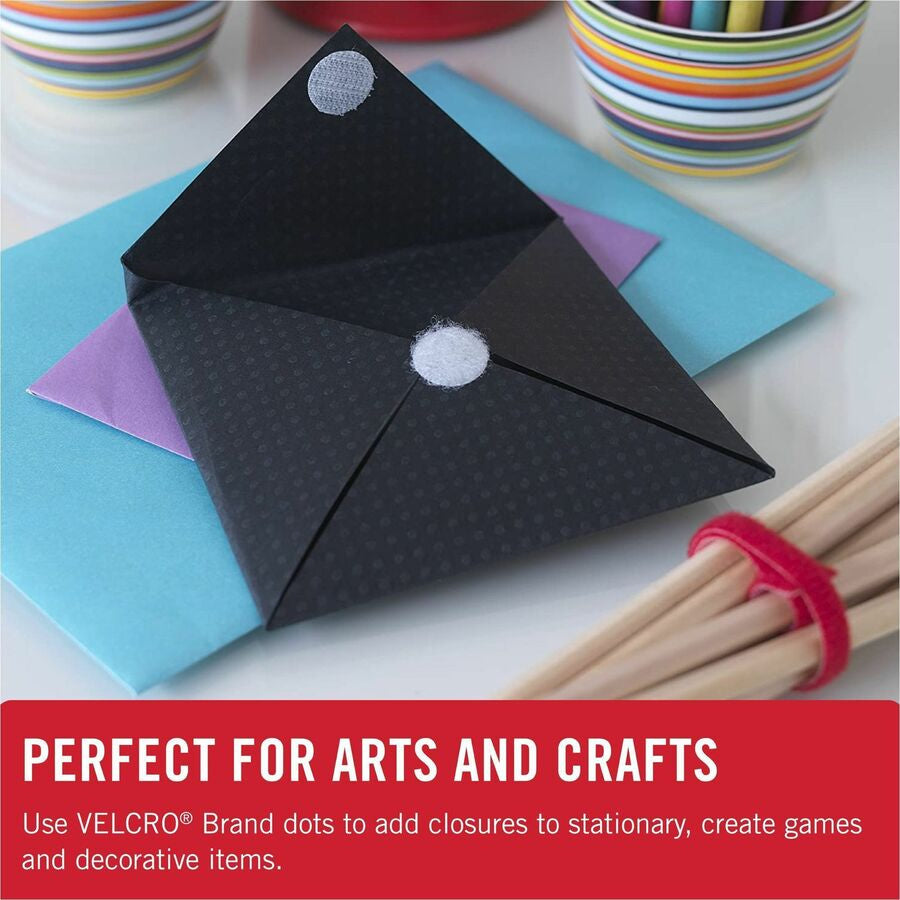 VELCRO® Sticky Back 5/8in Circles Black 75 ct - 0.62’’ Diameter - For Mounting Multi Surface Smooth Hanging Indoor