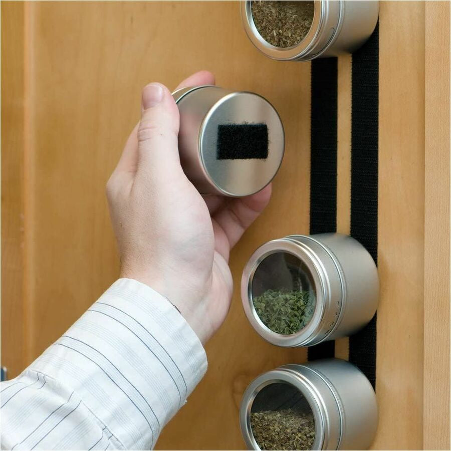 VELCRO® Sticky Back 5ft x 3/4in Roll Black - 5 ft Length 0.75’’ Width - Dispenser Included - Hook & Loop