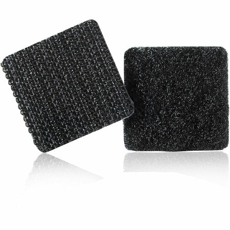 VELCRO® Sticky Back 7/8in Squares Black 12 Ct - 0.87’’ Length x Width - Hook & Loop