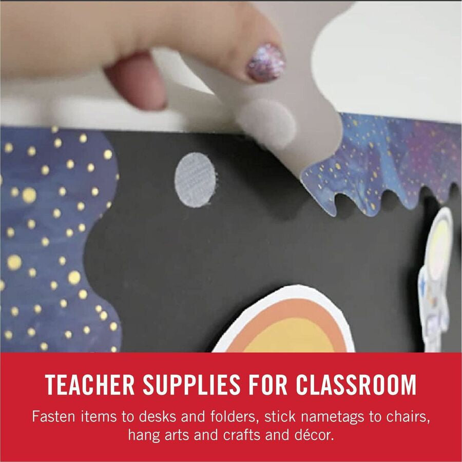VELCRO® Thin Clear Fasteners 5/8in Circles 75 ct - 0.63’’ Diameter - Water Resistant - Hook & Loop