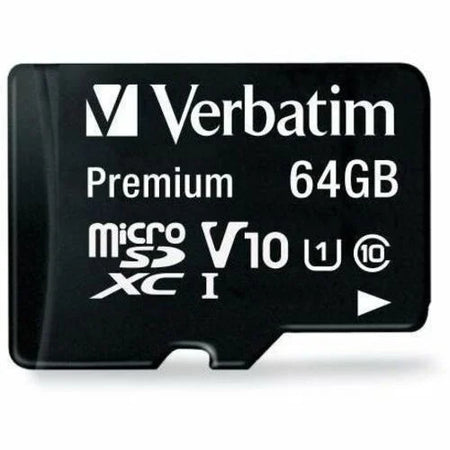 Verbatim 64GB microSDXC - Class 10/UHS-I (U1) V10 - TAA Compliant - Memory & USB Drives