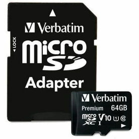 Verbatim 64GB microSDXC - Class 10/UHS-I (U1) V10 - TAA Compliant - Memory & USB Drives