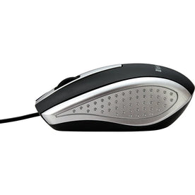 Verbatim Corded Notebook Optical Mouse - White & Silver - USB Type A - Keyboards Mice