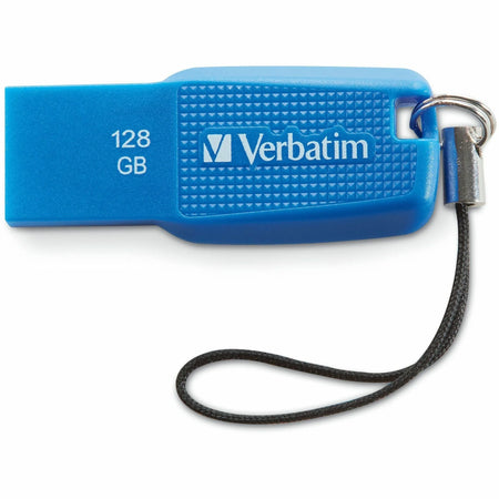 Verbatim Ergo 128GB USB 3.0 Flash Drive - Blue - Lifetime Warranty - Memory & Drives