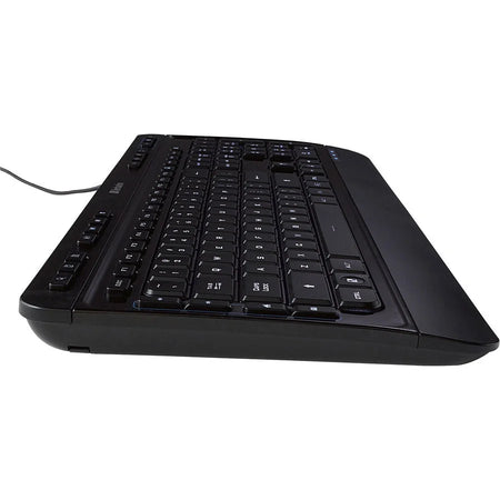 Verbatim Illuminated Wired Keyboard - USB Type A Interface - Media Player Hot Key - Black - Keyboards & Mice