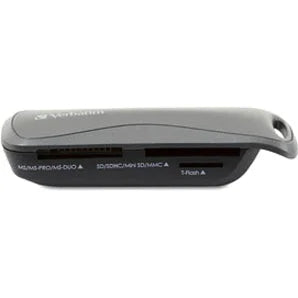 Verbatim Pocket Card Reader: USB 2.0 - Graphite - External - 1 Each - Memory & Drives