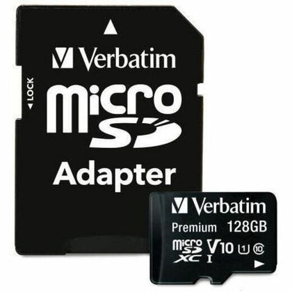 Verbatim Premium 128GB microSDXC - TAA Compliant - Lifetime Warranty - Memory & USB Drives