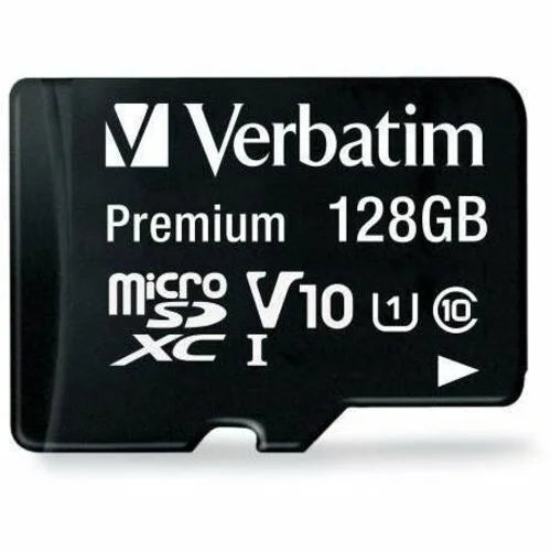 Verbatim Premium 128GB microSDXC - TAA Compliant - Lifetime Warranty - Memory & USB Drives