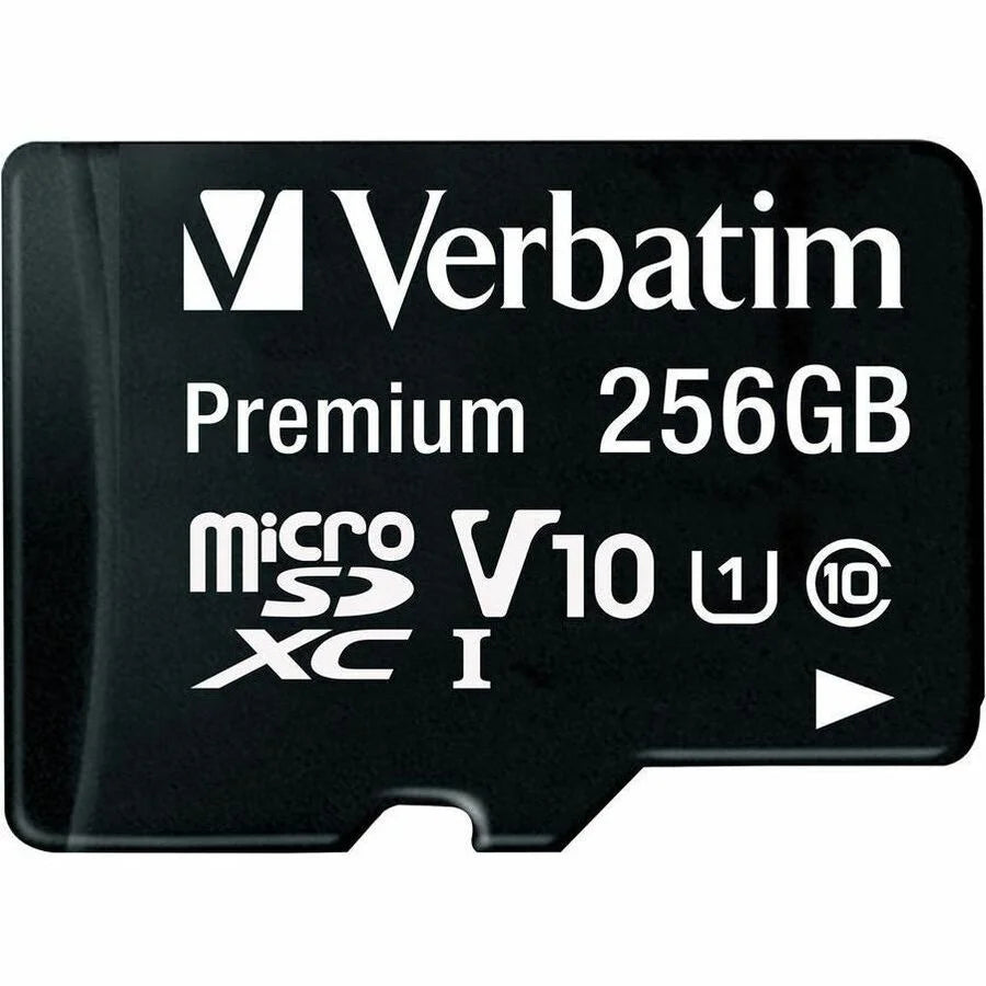 Verbatim Premium 256GB microSDXC - 100 MB/s Read - Lifetime Warranty - Memory & USB Drives