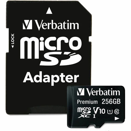 Verbatim Premium 256GB microSDXC - 100 MB/s Read - Lifetime Warranty - Memory & USB Drives