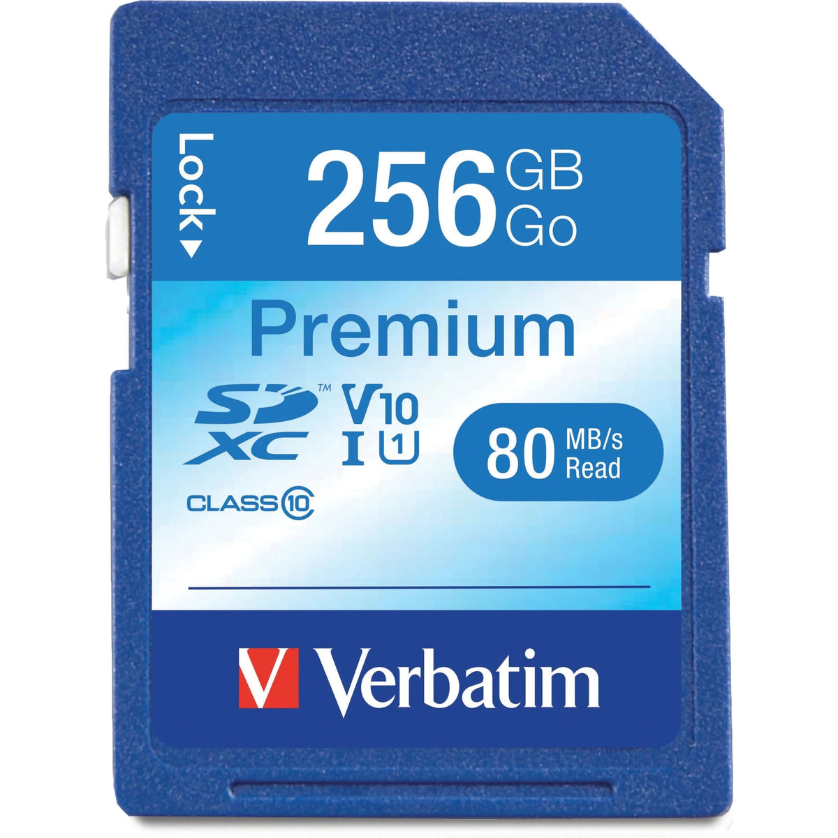 Verbatim Premium 256GB SDXC Card - TAA Compliant 90MB/s Read - Memory & USB Drives
