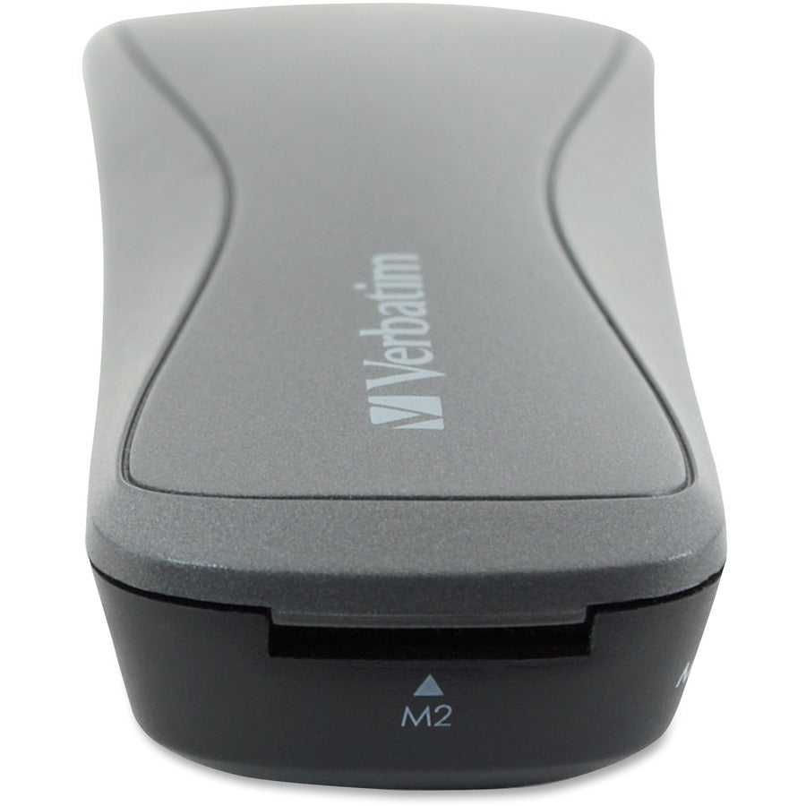 Verbatim SD/Memory Stick Pocket Card Reader, USB 2.0 - Graphite - Front