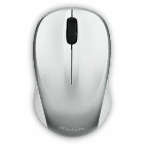 Verbatim Silent Wireless Blue LED Mouse - Sleek Silver Design - Keyboards & Mice