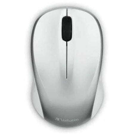 Verbatim Silent Wireless Blue LED Mouse - Sleek Silver Design - Keyboards & Mice