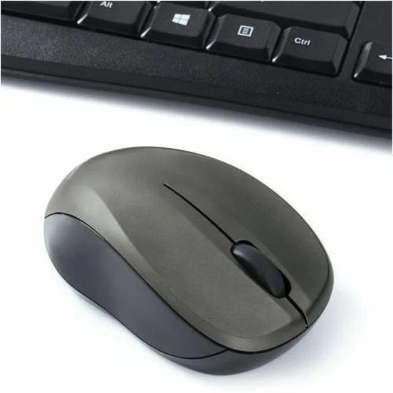Verbatim Silent Wireless Mouse and Keyboard Set - Black with Blue LED - Keyboards & Mice