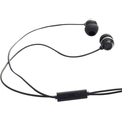 Verbatim Stereo Earphones with Microphone - Wired Earbuds in Black - Headphones