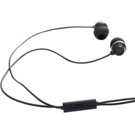Verbatim Stereo Earphones with Microphone - Wired Earbuds in Black - Headphones