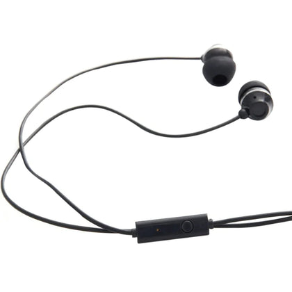 Verbatim Stereo Earphones with Microphone - Wired Earbuds in Black - Headphones