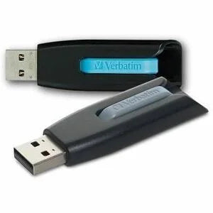 Verbatim Store ’n’ Go V3 128GB USB Flash Drive - 2pk Blue/Gray - Memory & Drives