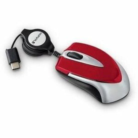 Verbatim USB-C Mini Optical Travel Mouse-Red - Large