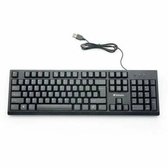 Verbatim Wired Keyboard and Mouse Set - USB Cable 1000 dpi Multimedia Hot Key - Compatible with Linux Windows Mac OS