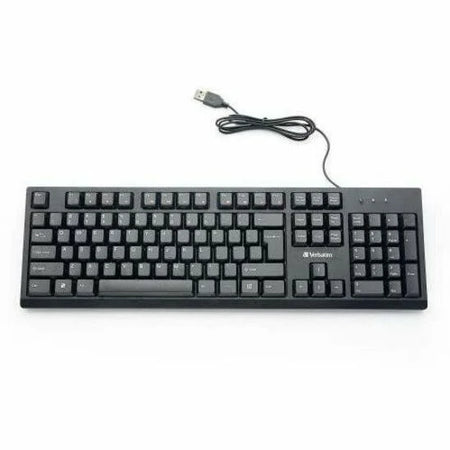 Verbatim Wired Keyboard and Mouse Set - USB Cable 1000 dpi Multimedia Hot Key - Compatible with Linux Windows Mac OS