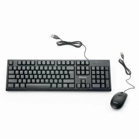 Verbatim Wired Keyboard and Mouse Set - USB Cable 1000 dpi Multimedia Hot Key - Compatible with Linux Windows Mac OS
