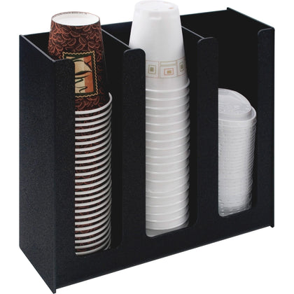 Vertiflex Cup and Lid Holder Organizer - Compact Black - Dispensers & Organizers