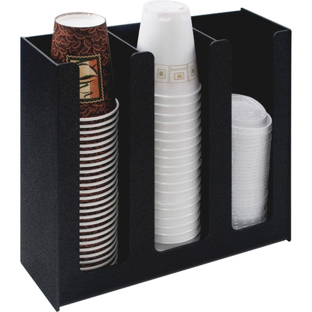 Vertiflex Cup and Lid Holder Organizer - Compact Black - Dispensers & Organizers