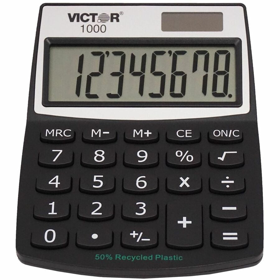 Victor 1000 Mini Desktop Calculator - Large LCD Battery Backup - Efficient Compact Design - Calculators