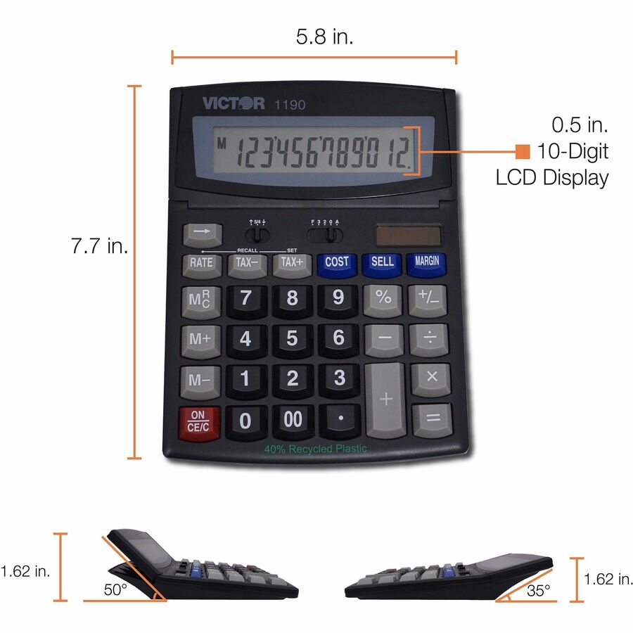 Victor 1190 Desktop Display Calculator - Alternate-Image5