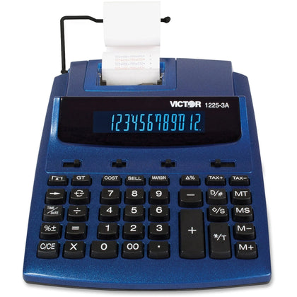 Victor 12253A Commercial Calculator: Dual Color Print Big Display Clock Date - Calculators
