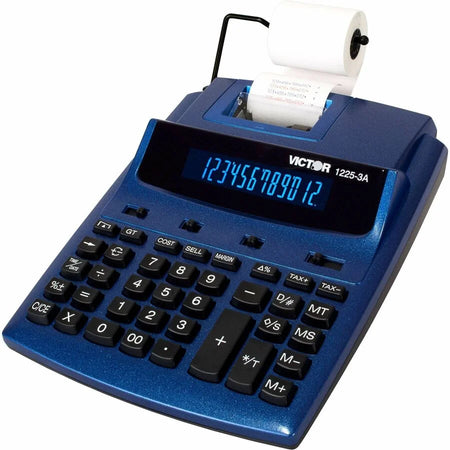 Victor 12253A Commercial Calculator: Dual Color Print Big Display Clock Date - Calculators