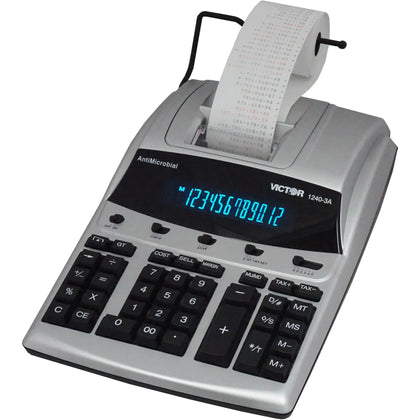 Victor 12403A Professional Calculator - Dual Color Print Big Display - 12 Digits Fluorescent - AC Powered - Calculators
