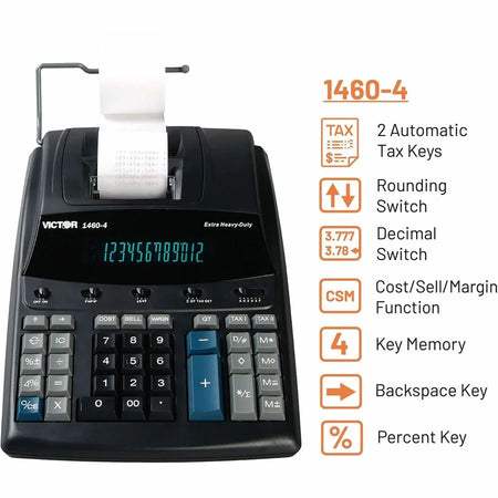 Victor 14604 Printing Calculator - Heavy Duty with Independent Memory - Calculators