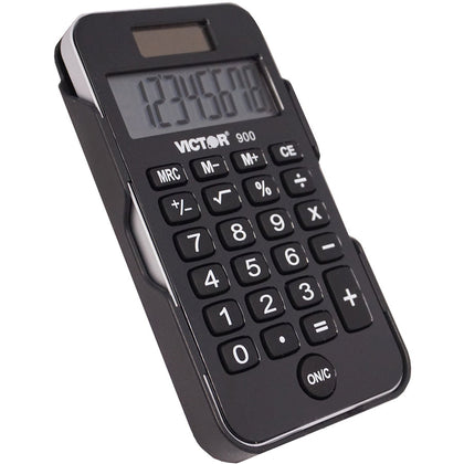 Victor 900 Handheld Calculator: Big Display Dual Power - Protective Hard Shell Cover - Calculators