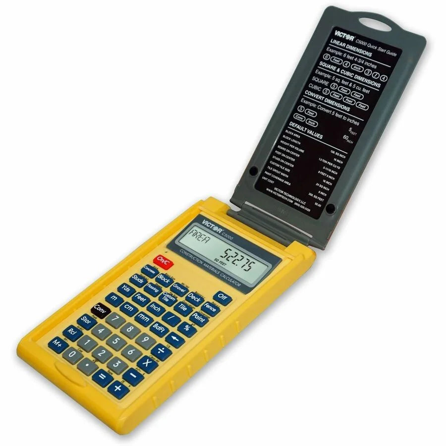 Victor C5000 Construction Materials Calculator - LCD Display - Battery Powered - Calculators