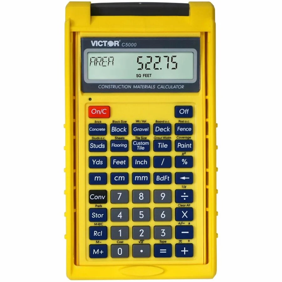 Victor C5000 Construction Materials Calculator - LCD Display - Battery Powered - Calculators