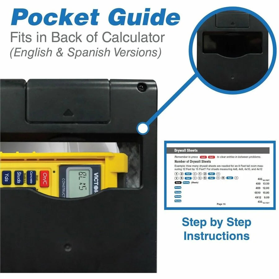 Victor C5000 Construction Materials Calculator - LCD Display - Battery Powered - Calculators