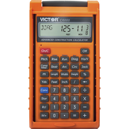 Victor C6000 Simple Calculator - Battery Powered - 0.31’’ LCD - Orange - Calculators