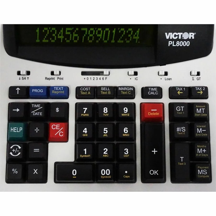 Victor PL8000 Thermal Printing Calculator - Heavy Duty Backlit Display - Calculators