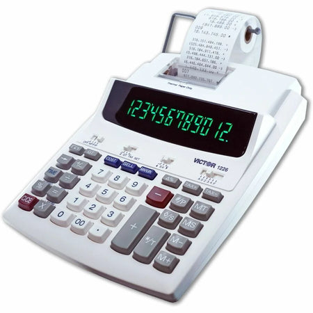 Victor Thermal Printing Calculator: Efficient 12-Digit LED Display - Calculators