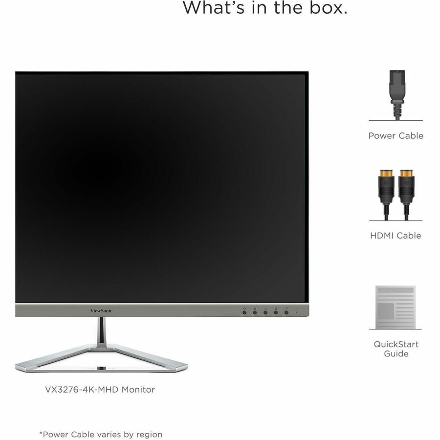 ViewSonic Entertainment VX3276-4K-mhd 32" Class 4K UHD LED Monitor - 16:9 - Silver - Alternate-Image7